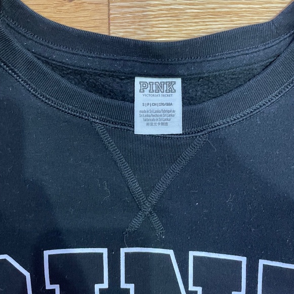 VS Pink Crew Neck Sweatshirt w/ Roses - Picture 3 of 3